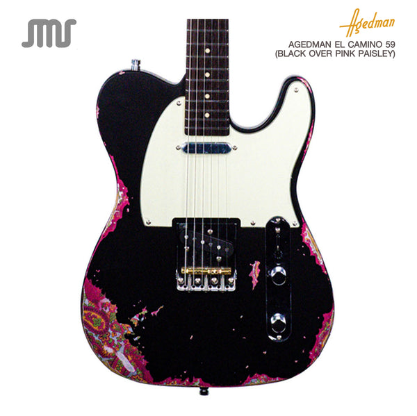 Agedman EL Camino 59 (Black Over Pink Paisley) กีต้าร์ไฟฟ้า