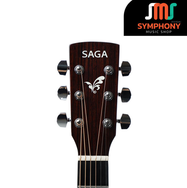 กีต้าร์โปร่งไฟฟ้า Saga รุ่น SF700CE PRO ไม้เงา+กระเป๋า