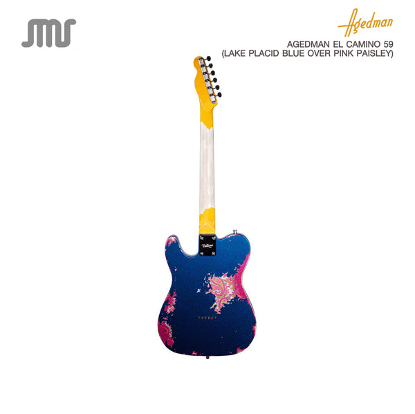 Agedman EL Camino 59 (Lake Placid Blue Over Pink Paisley) กีต้าร์ไฟฟ้า