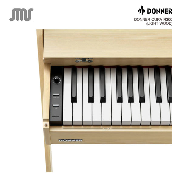 เปียโนไฟฟ้า Donner Oura R300 with Matching Bench Light Wood
