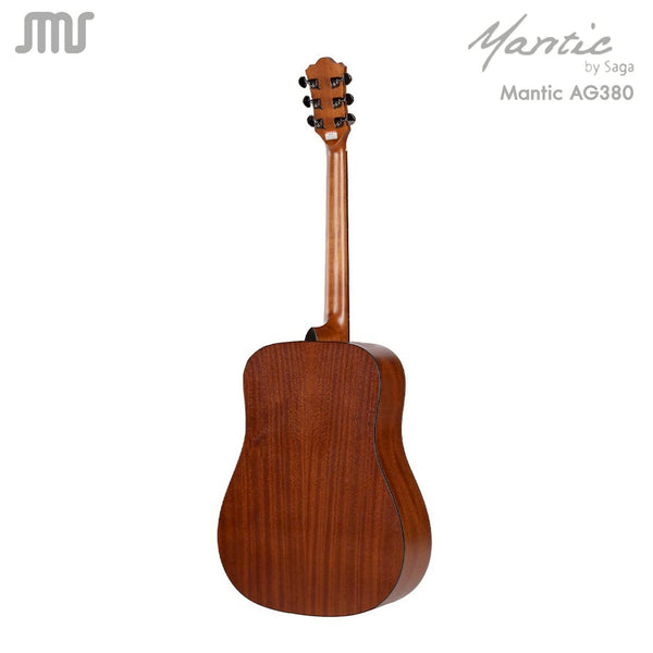 กีต้าร์โปร่ง Mantic รุ่น AG-380 (ไม่เว้า)