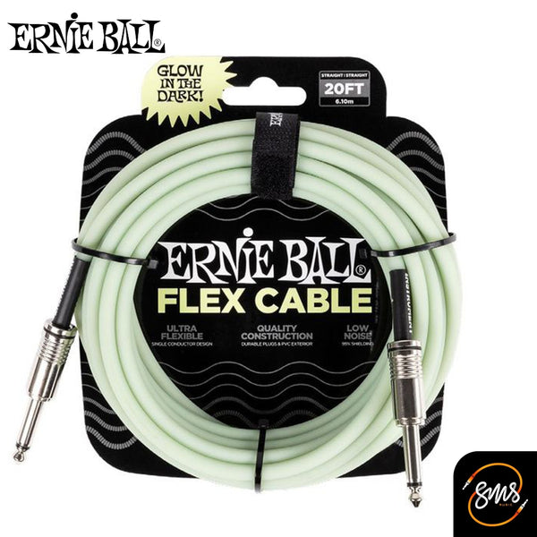 สายแจ๊คกีต้าร์สะท้อนแสง Ernie Ball หัวตรง/ตรง