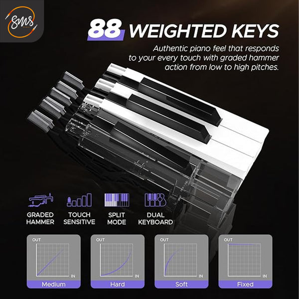 เปียโนไฟฟ้า Starfavor SP-20 88 Key Hammer Action Digital Piano with Stand