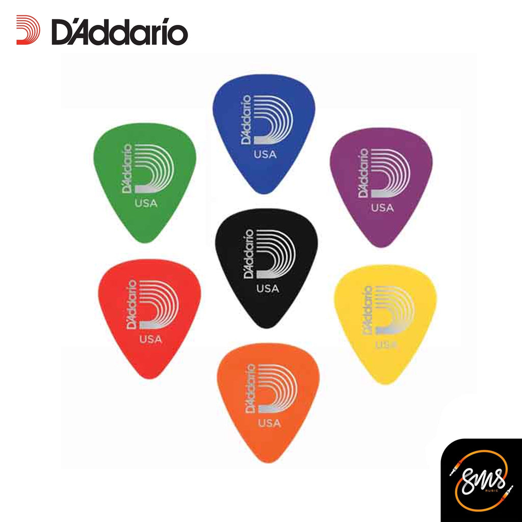Lot De Médiators D'Addario Duralin – Assortiment De Jauges – Matériau Delrin Résistant – Pour Guitare, Basse - 4