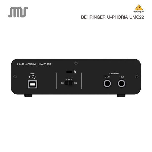 อุปกรณ์บันทึกเสียง Behringer UMC22