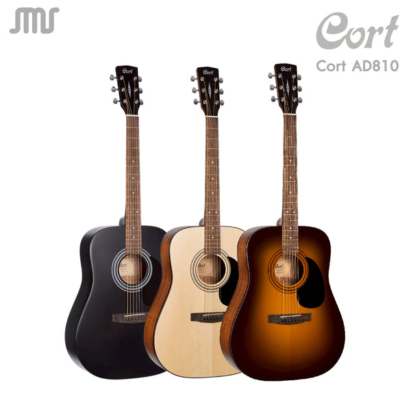 กีต้าร์โปร่ง Cort AD810 +กระเป๋ากีต้าร์บุฟองน้ำ