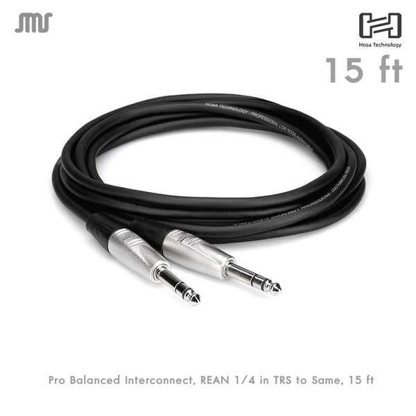 Hosa Pro Balanced Interconnect, REAN 1/4 in TRS to Same