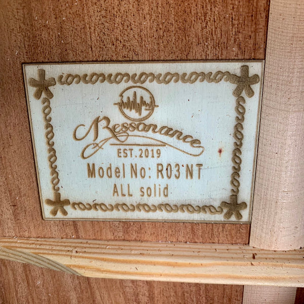 กีต้าร์โปร่งไฟฟ้า Ressonance รุ่น R-03-EQ ไม้แท้ทั้งตัว ( All Solid )