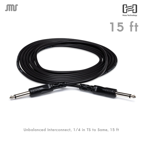 HOSA Unbalanced Interconnect, 1/4 in TS to Same