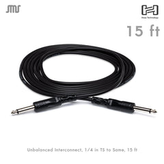 HOSA Unbalanced Interconnect, 1/4 in TS to Same