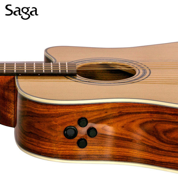 กีต้าร์โปร่งไฟฟ้า Saga SF850CE