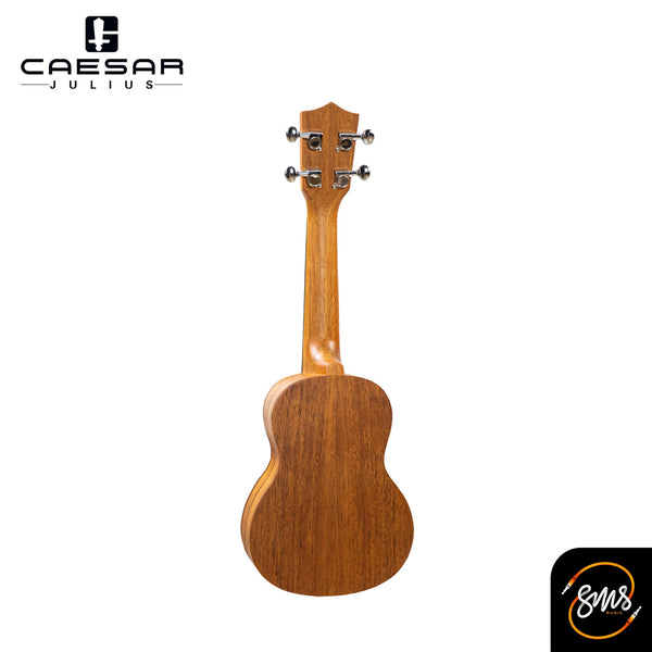 Caesar UKULELE อูคูโซพราโน่ ลายไม้ มีลายหัวใจรอบซาวโฮล รุ่น U-21A + แถมฟรีกระเป๋า