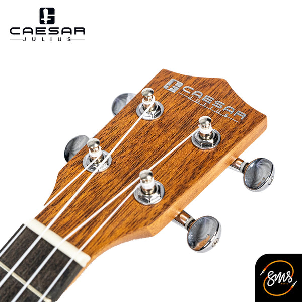 Caesar UKULELE อูคูโซพราโน่ ลายไม้ มีลายหัวใจรอบซาวโฮล รุ่น U-21A + แถมฟรีกระเป๋า