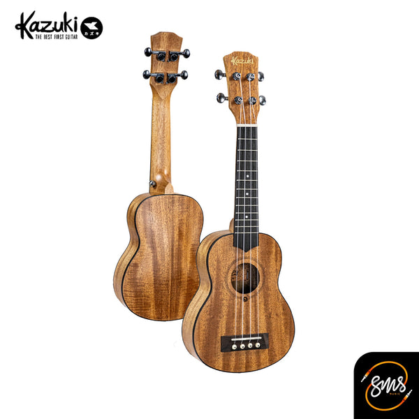 Kazuki อูคู โซพราโน่ Play series 21 ขอบดำ ไม้มาฮอค +กระเป๋า+จูนเนอร์