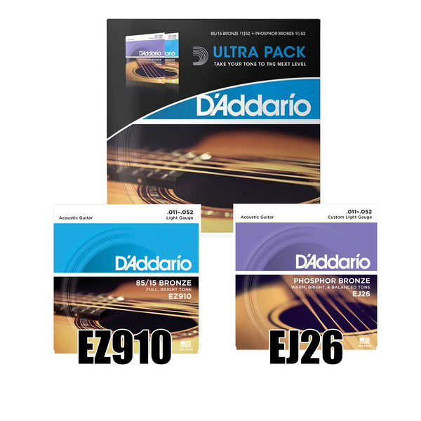 สายกีต้าร์โปร่ง D’Addario Ultra Pack EZ910 + EJ26 ( 2 ชุดใน 1 แพ็ค )
