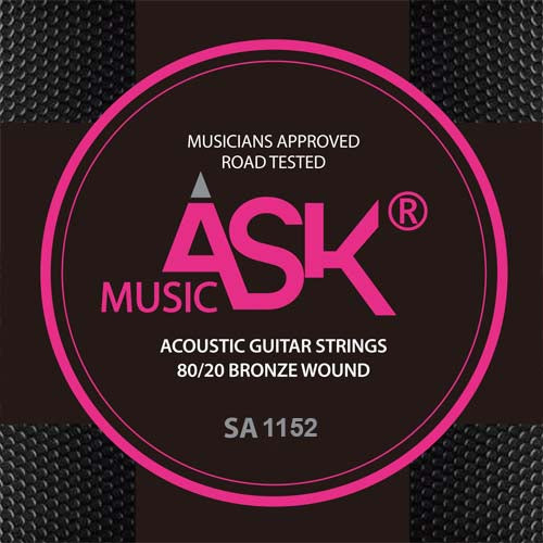 สายกีต้าร์โปร่ง ASK 80/20 Bronze (สีทอง)