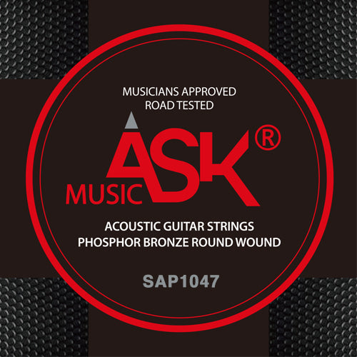 สายกีต้าร์โปร่ง ASK Phosphor Bronze (สีทองเเดง)