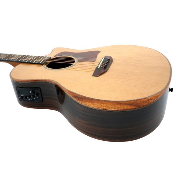 กีต้าร์โปร่งไฟฟ้า Paramount Acoustic Guitar รุ่น A2020 (Top Solid) ไม้หน้าแท้