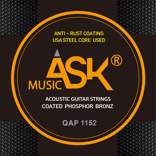 สายกีต้าร์โปร่ง ASK Coated Phosphor Bronz