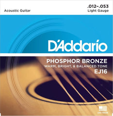 สายกีต้าร์โปร่ง D'Addario EJ16 (เบอร์12)