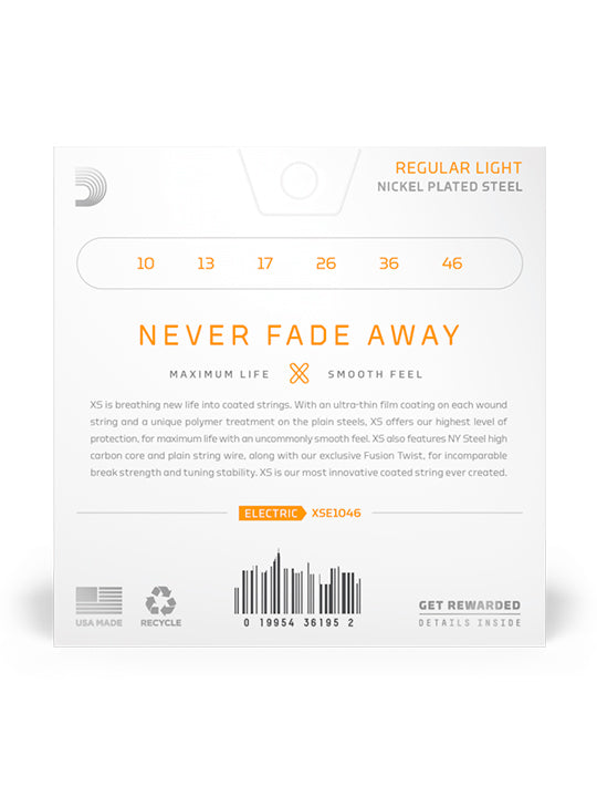 สายกีต้าร์ไฟฟ้า D’Addario XSE 10-46 Nickel Coated Regular Light