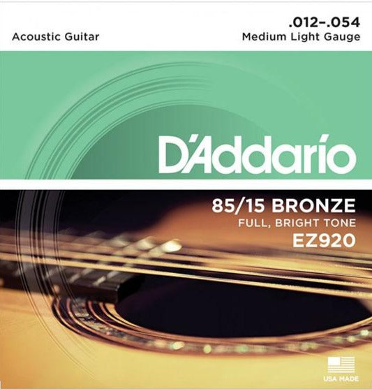 สายกีต้าร์โปร่ง D’Addario EZ920 Medium Light .012-.054
