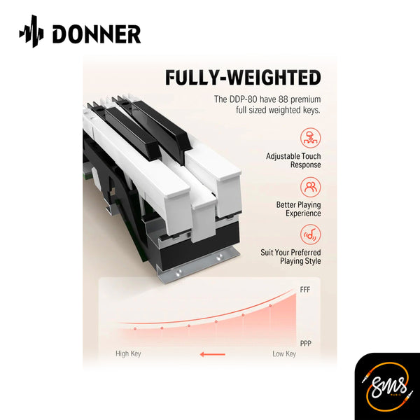 เปียโนไฟฟ้า Donner DDP-80 Digital Piano