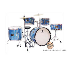 กลองชุดเด็ก G-Force 5 ใบ ขอบโครเมียม เกร็ดแดง