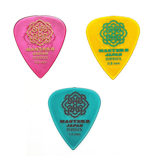 ปิ๊กกีต้าร์ MASTER 8 JAPAN Infinix Hard Polish teardrop