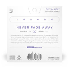 สายกีต้าร์โปร่ง D'Addario 11/52 รุ่น Custom Light Phosphor Bronze