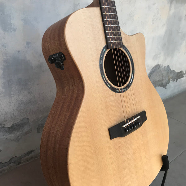 กีต้าร์โปร่ง Kazuki Top Solid รุ่น SOUL-GA41CETAC Transacoustic