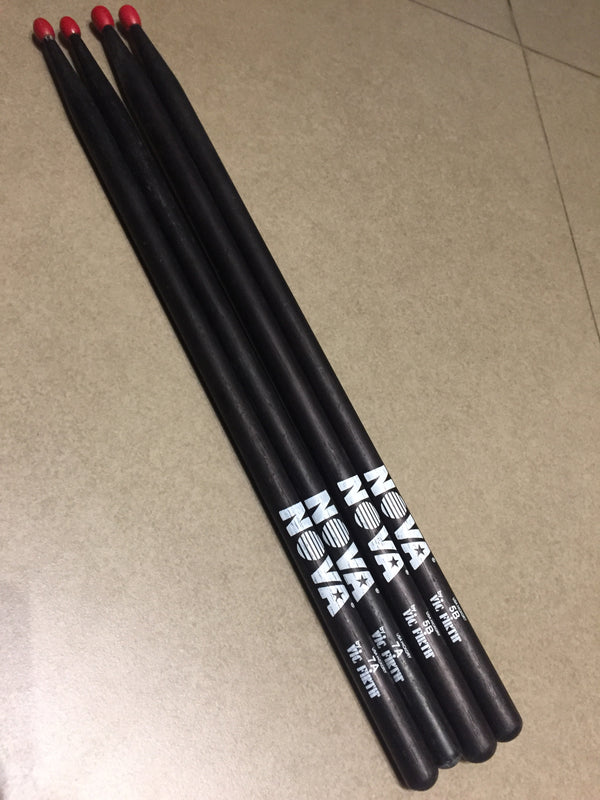 ไม้กลอง Nova Vic Firth สีดำแดง (หัวไนลอน)