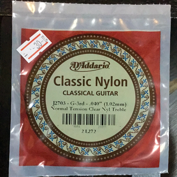 สายกีต้าร์คลาสสิคปลีก D’Addario Nylon