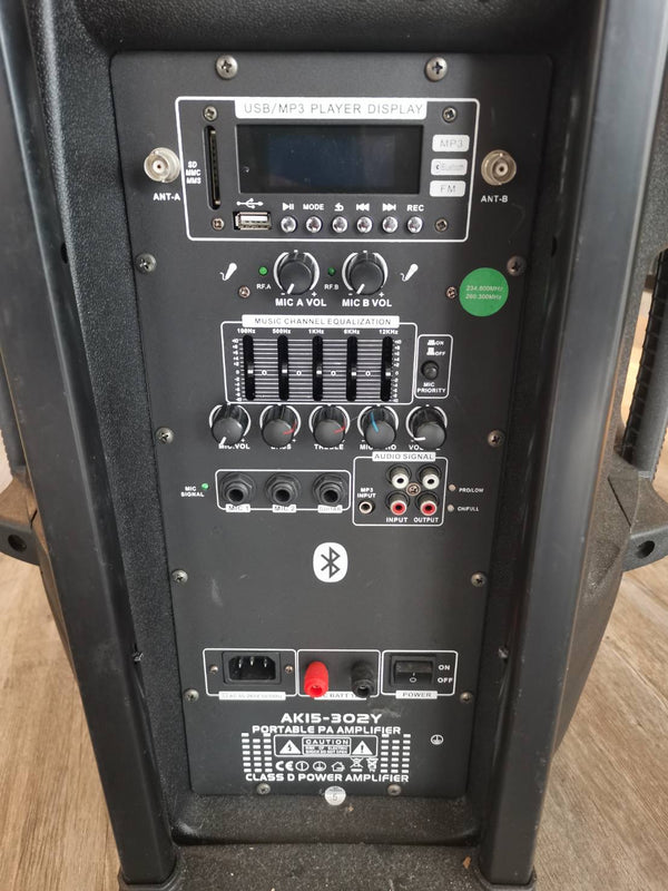 ตู้ลำโพง PA Portable AK15-302Y