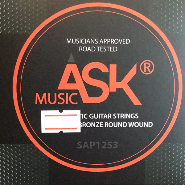 สายกีต้าร์โปร่ง ASK Phosphor Bronze (สีทองเเดง)