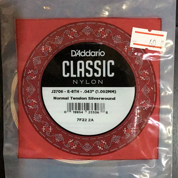 สายกีต้าร์คลาสสิคปลีก D’Addario Nylon