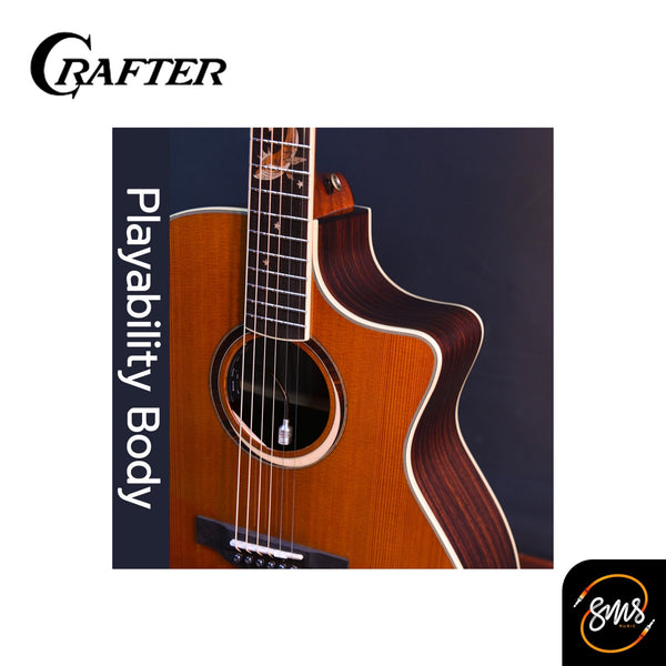 กีต้าร์โปร่ง CRAFTER MIND W PRESTIGE ROSE-GCE VVS