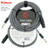 Kirlin MW-472B XLR to Phone Jack Mic Cable สายไมค์ แบบถัก หัว XLR (ตัวเมีย) / Phone Jack (1/4″)