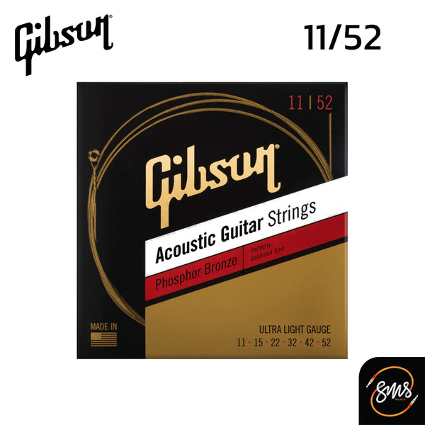 สายกีต้าร์โปร่ง Gibson 80/20 Bronze เบอร์ 11/52