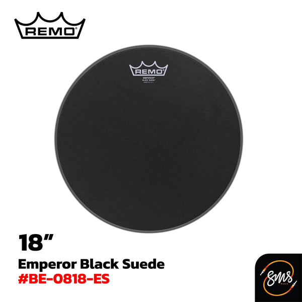หนังกลอง Remo รุ่น EMPEROR® BLACK SUEDE™ (Tom/Snare)