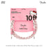สายเคเบิล Fender x Hello Kitty White/Pink Woven Cable 10 ft