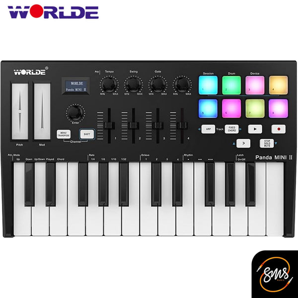 คีบอร์ด Midi Worlde รุ่น Panda mini II 25-key