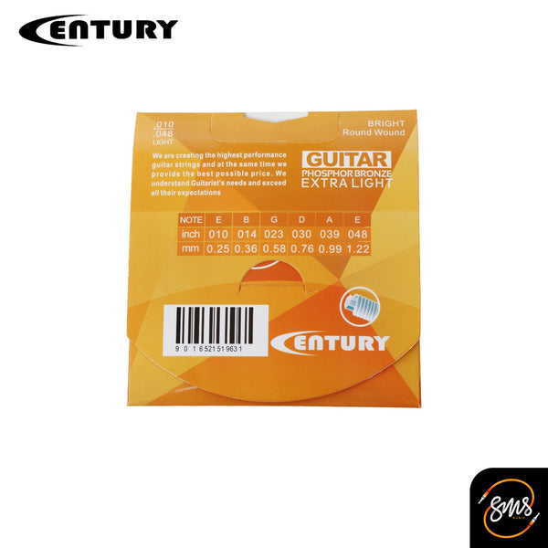 สายกีต้าร์โปร่ง Century เบอร์ 10