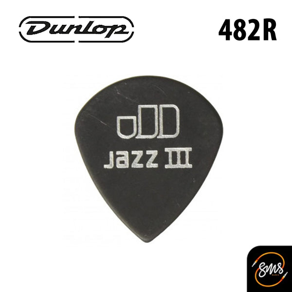 ปิ๊ก Jim Dunlop Tortex Pitch Black Jazz III Guitar Pick 482R