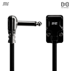 Hosa HGFP-000.5 Pro Guitar Patch Cable, REAN Low-profile Right-angle สายพ่วงเอฟเฟค