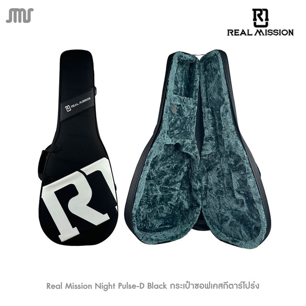 Real Mission Night Pulse-D Black กระเป๋าซอฟเคสกีตาร์โปร่ง
