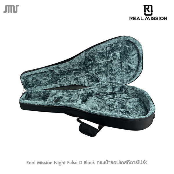 Real Mission Night Pulse-D Black กระเป๋าซอฟเคสกีตาร์โปร่ง