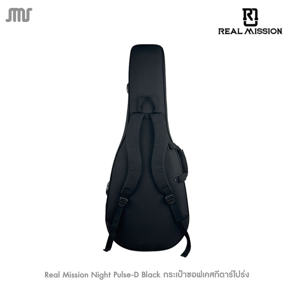 Real Mission Night Pulse-D Black กระเป๋าซอฟเคสกีตาร์โปร่ง