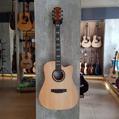 กีต้าร์โปร่งไฟฟ้า Sqoe รุ่น WD-68 EQ (Solid top)