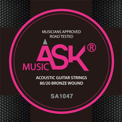 สายกีต้าร์โปร่ง ASK 80/20 Bronze (สีทอง)